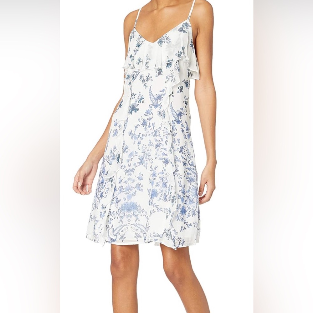 Lucky Brand Womens Ruffle Bare Strap Dress